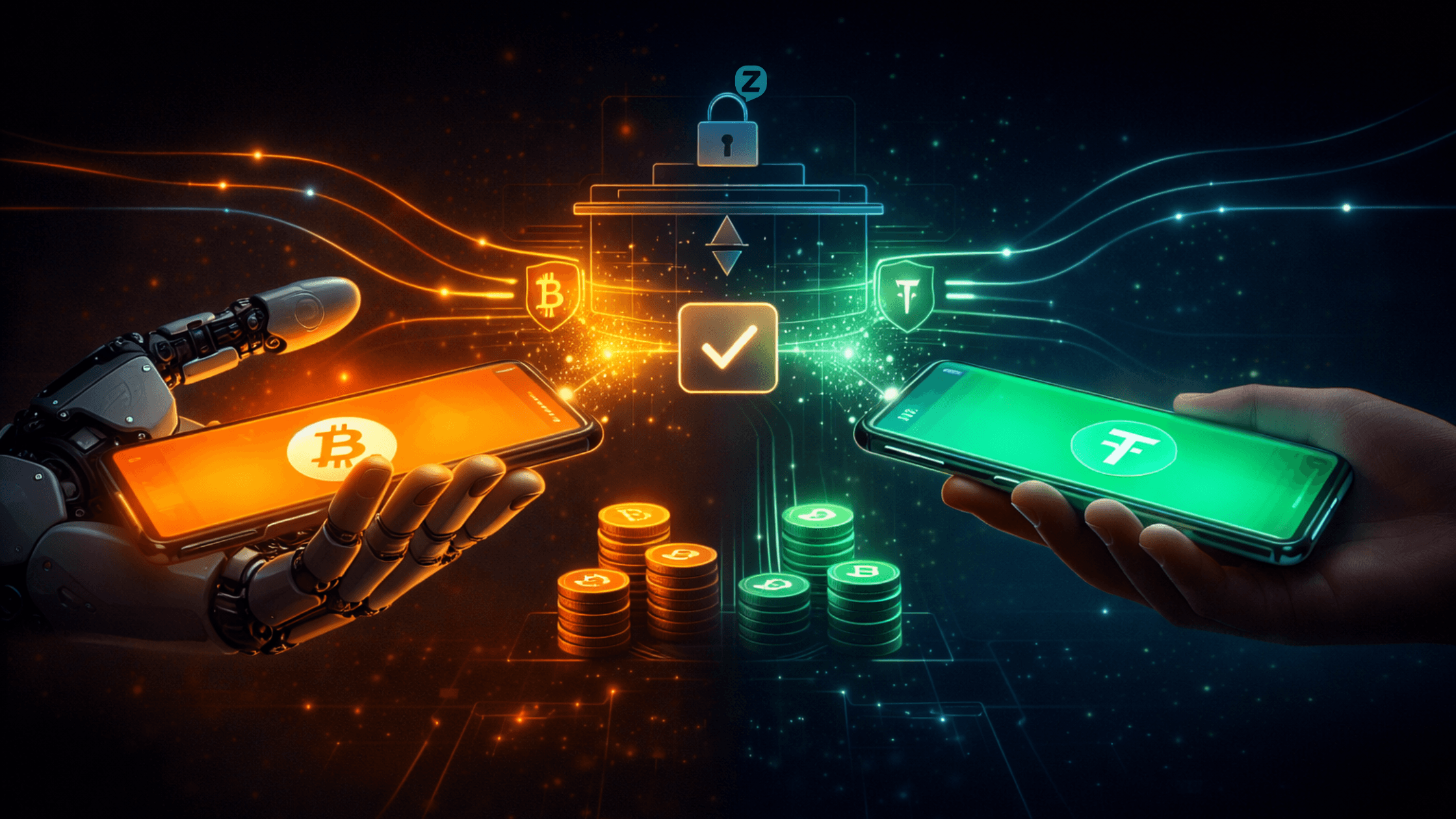 Multi-chain wallet illustration